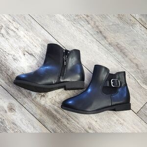 Zoe & Zac Toddler Girls Black Geri Ankle Boots